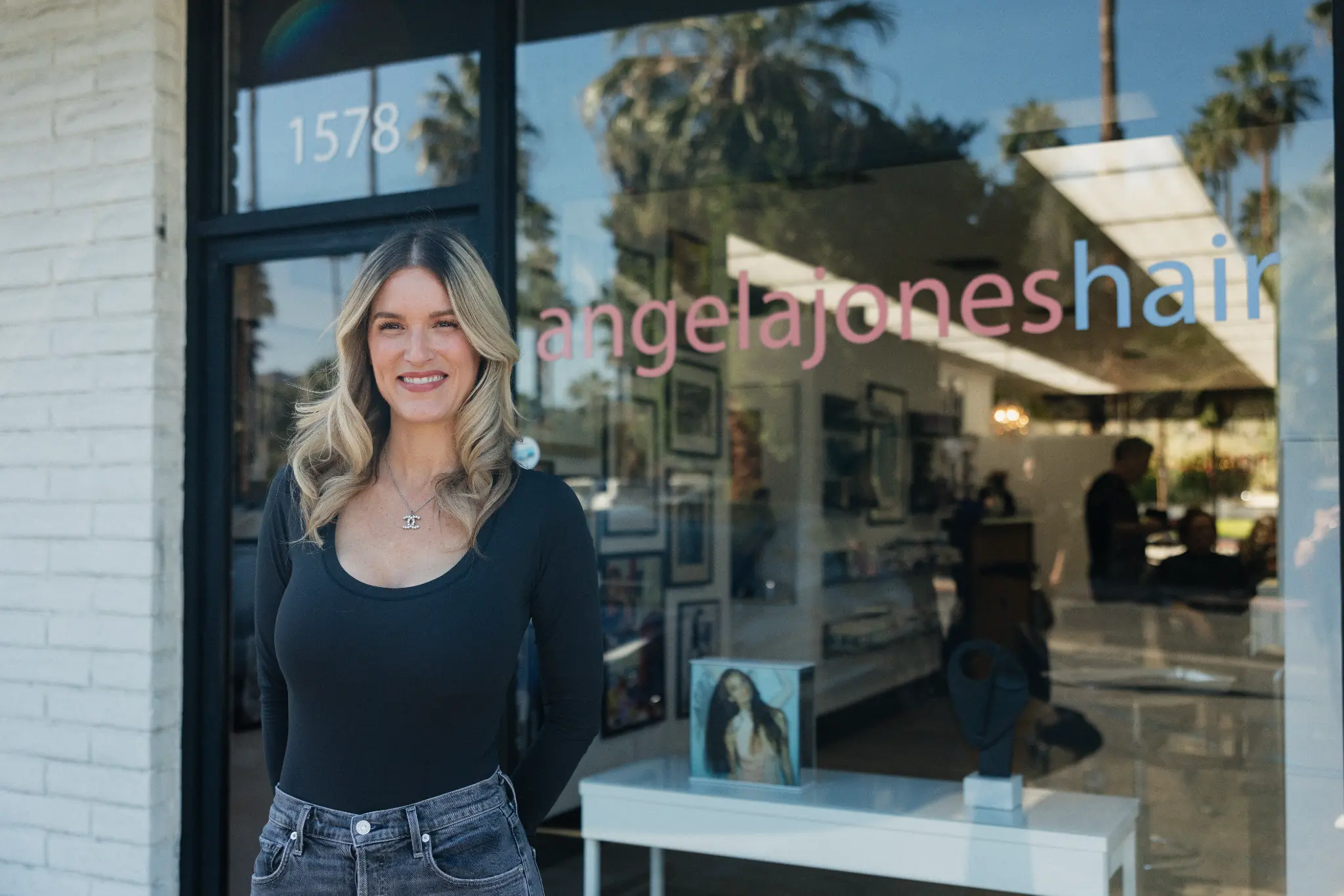 angelajoneshair, a hair salon on South Palm Canyon Drive in Palm Springs