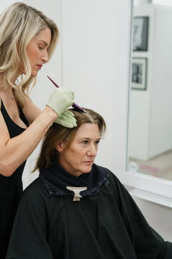 Hair color correction finished, Palm Springs
