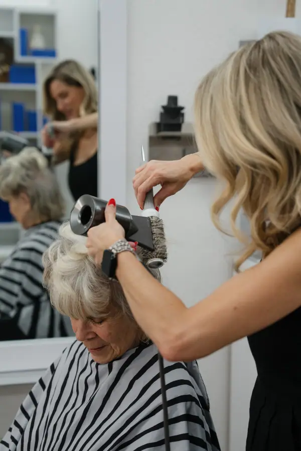 Precision cut with a blowout finish, Palm Springs